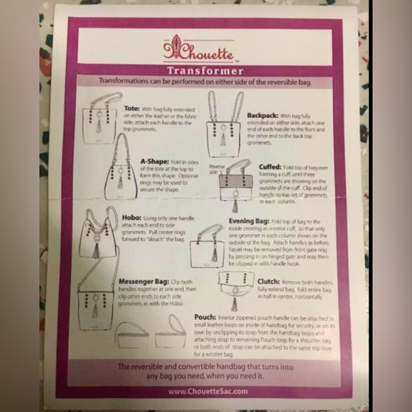 NEW Leather Transformable/Reversible Purse and Handbag/Clutch Set—Black Leather - Picture 2 of 10